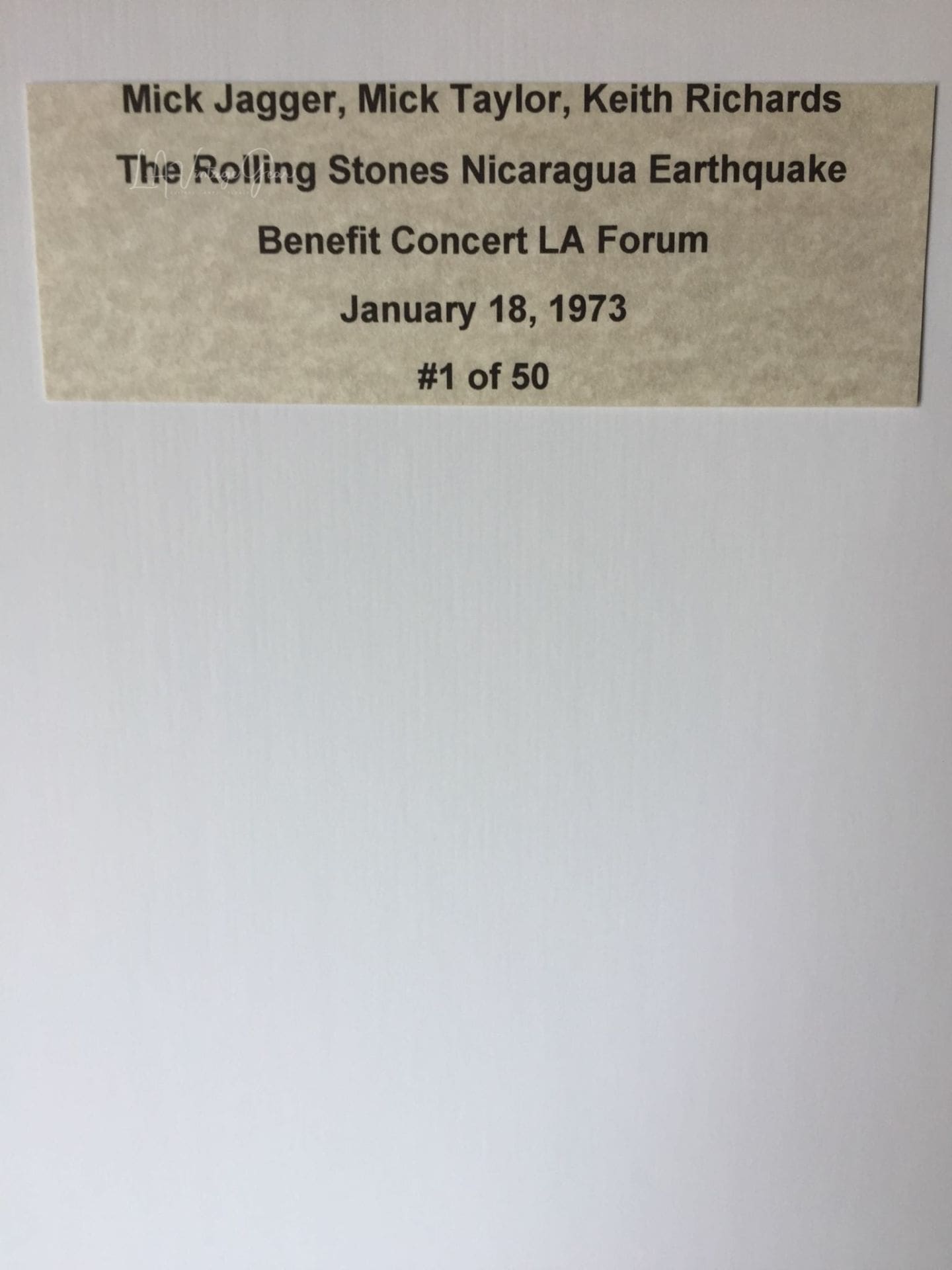 Mick Jagger, Mick Taylor,Keith Richards 1973 - Authentic Concert Photo by Ed Finnell - White Matte 20"x24" - Image 2