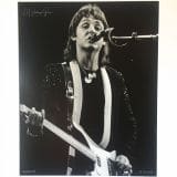 Paul McCartney – Wings Over America Tour 1976 -Authentic Concert Photo by Ed Finnell – B&W – White Matte 20″x24″