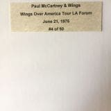 Paul McCartney – Wings Over America Tour 1976 -Authentic Concert Photo by Ed Finnell – B&W – White Matte 20″x24″