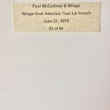 Paul McCartney – Wings Over America Tour 1976 – Authentic Concert Photo by Ed Finnell  – B&W – White Matte 20″x24″