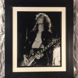 Jimmy Page – Led Zeppelin Physical Graffiti Tour 1975 – FRAMED Authentic Concert Photos by Ed Finnell on 25″x 29″