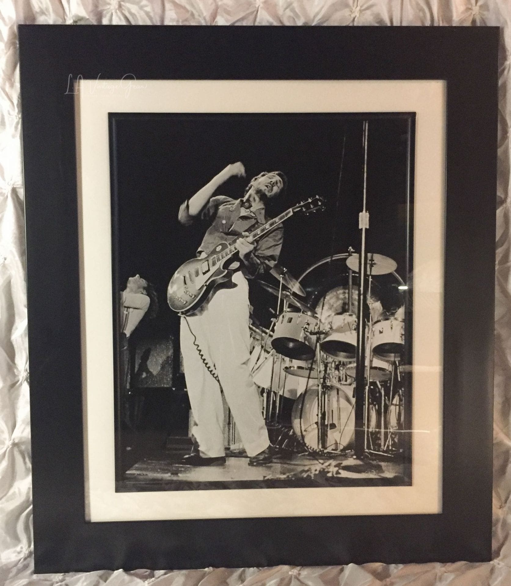 Pete Townsend - The Who By The Numbers Tour - Winterland Ballroom, San Francisco March 28, 1976 - FRAMED Authentic Concert Photo by Ed Finnell on 25"x29"