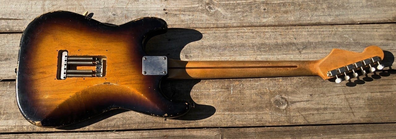 (SOLD) Danocaster 2 Tone Sunburst Double Cut Electric Guitar w/ Arcane Pups! - Image 6