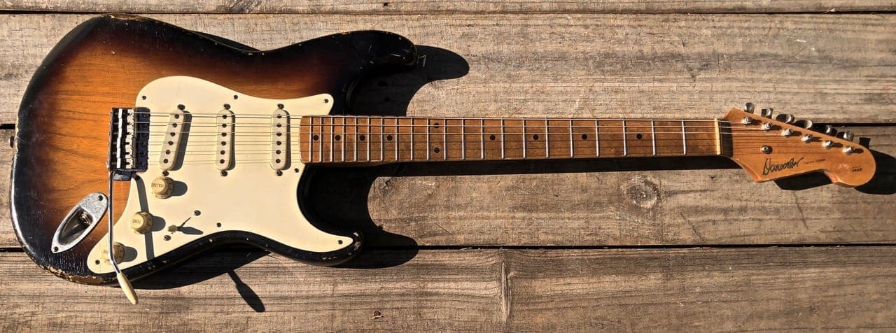 (SOLD) Danocaster 2 Tone Sunburst Double Cut Electric Guitar w/ Arcane Pups! - Image 3