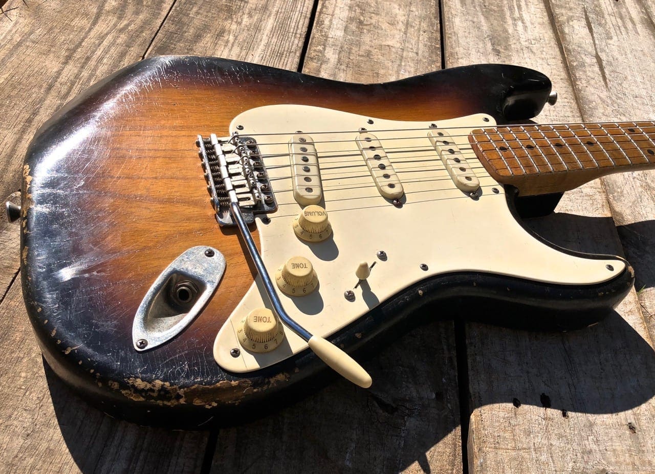 (SOLD) Danocaster 2 Tone Sunburst Double Cut Electric Guitar w/ Arcane Pups! - Image 2