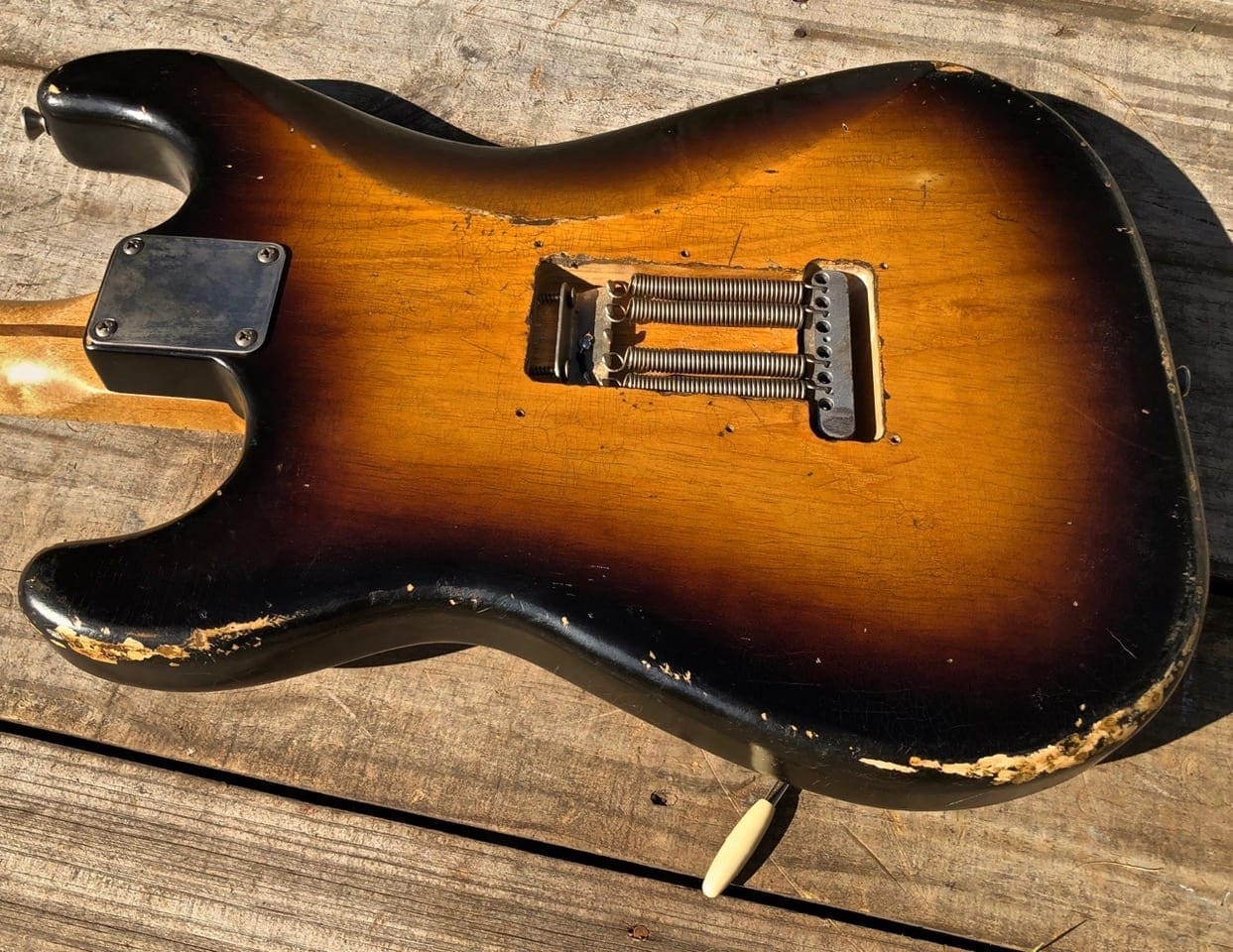 (SOLD) Danocaster 2 Tone Sunburst Double Cut Electric Guitar w/ Arcane Pups! - Image 7