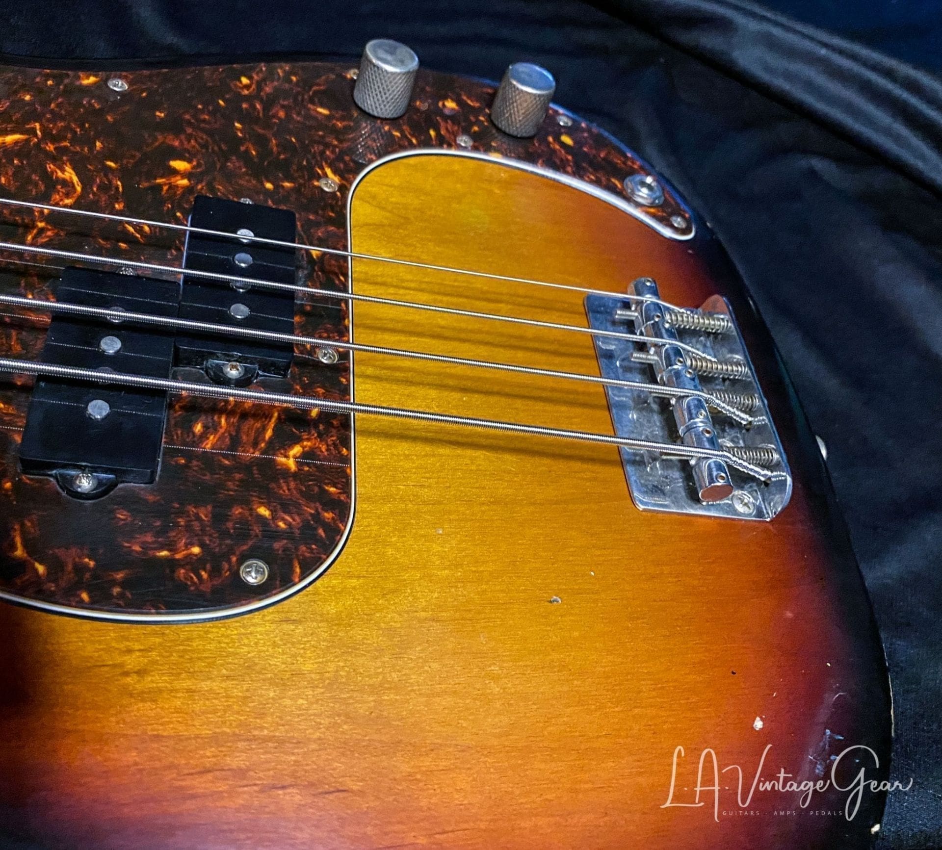K-Line P-Bass 2020 - In a Medium Relic'd 3 Tone Sunburst - Image 8