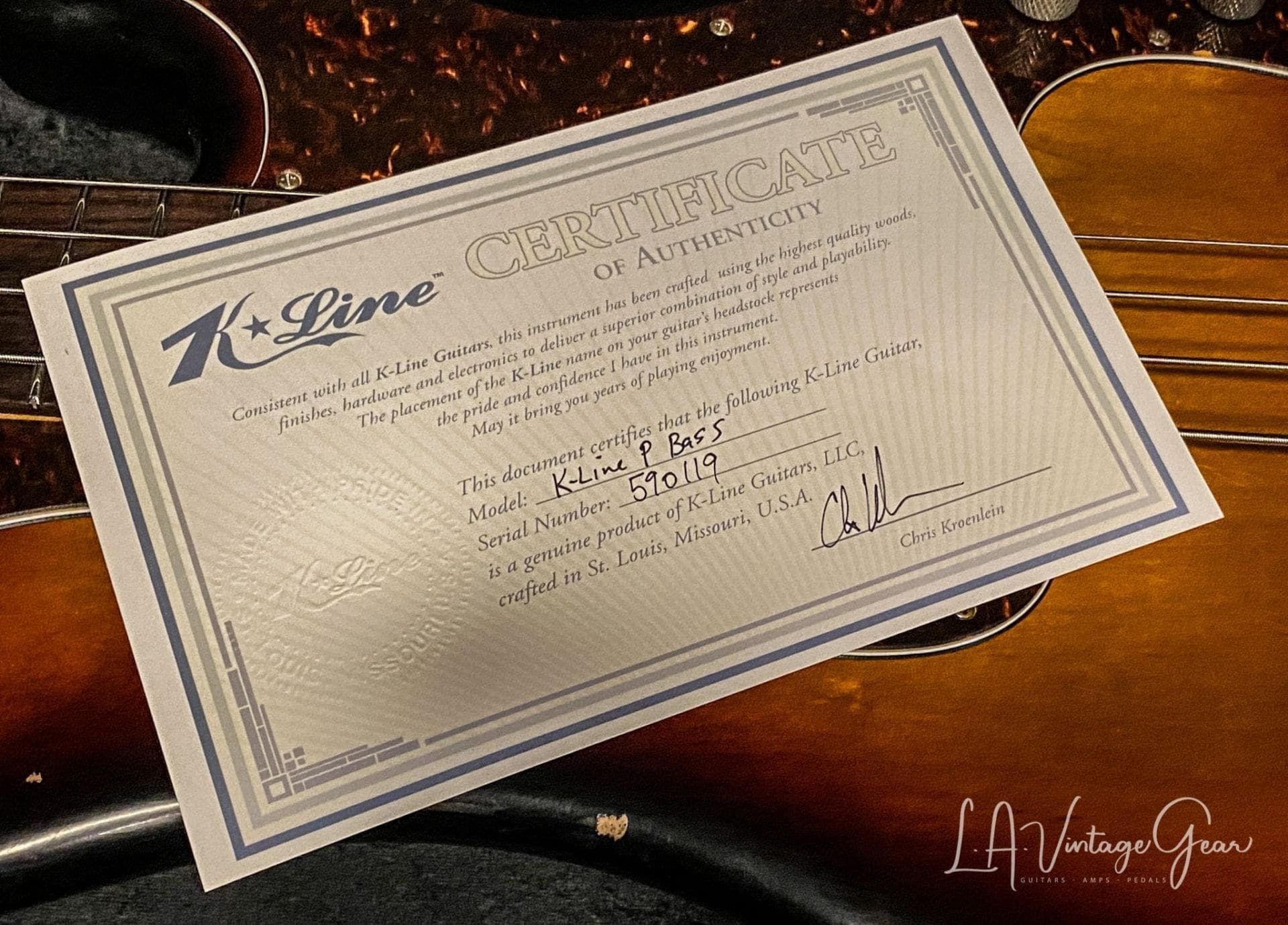 K-Line P-Bass 2020 - In a Medium Relic'd 3 Tone Sunburst - Image 19