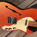 Danocaster Thinline Single Cut Electric Guitar in Faded CAR Finish