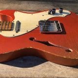 Danocaster Thinline Single Cut Electric Guitar in Faded CAR Finish