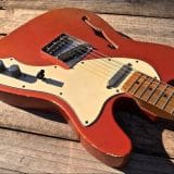 Danocaster Thinline Single Cut Electric Guitar in Faded CAR Finish