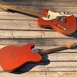 Danocaster Thinline Single Cut Electric Guitar in Faded CAR Finish