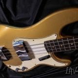 (SOLD) Danocaster P-Style Bass in Firemist Gold – with  Fralin Pickups!