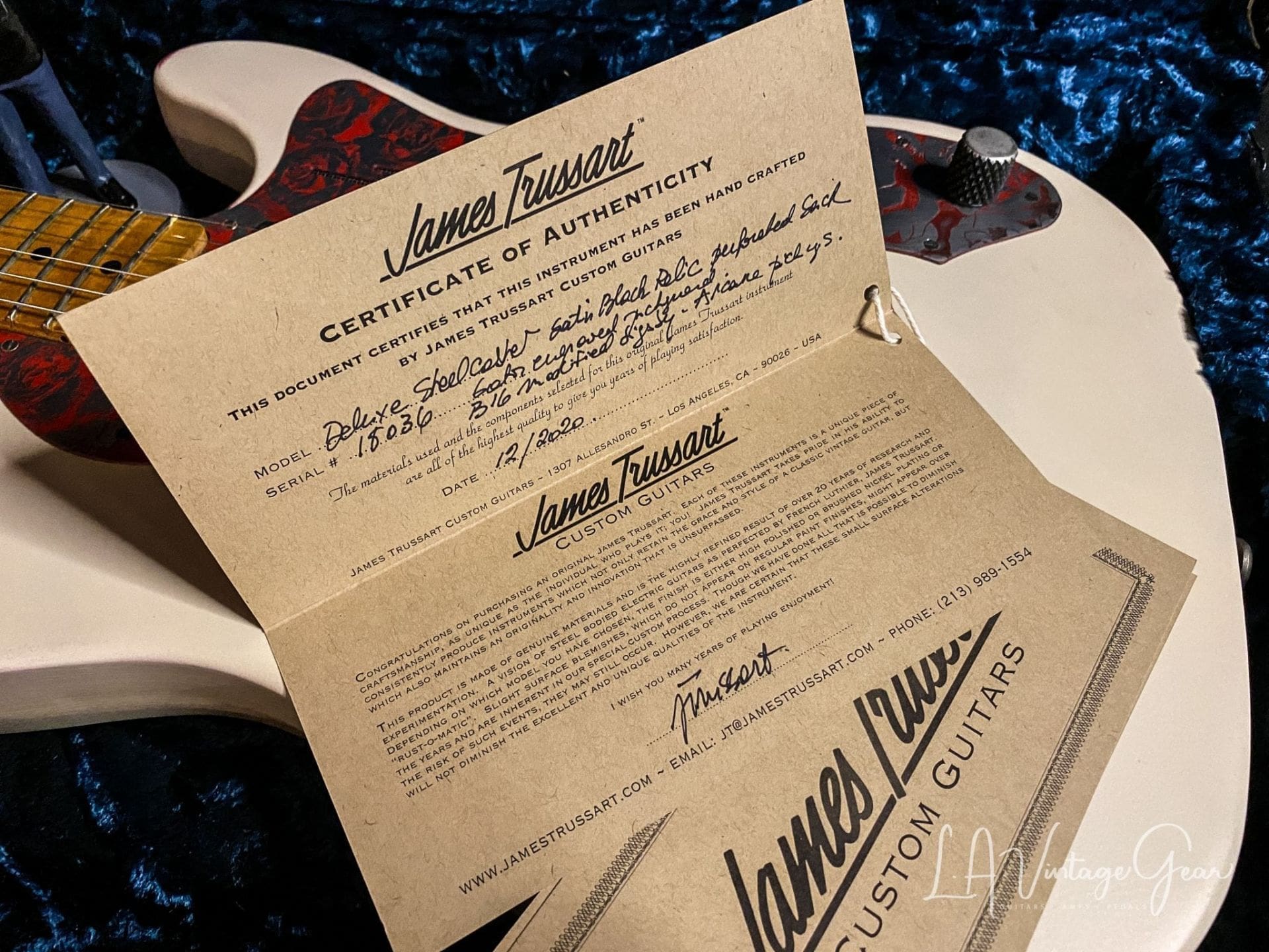 James Trussart Deluxe Steelcaster in White Satin - Brand New ! - Image 17