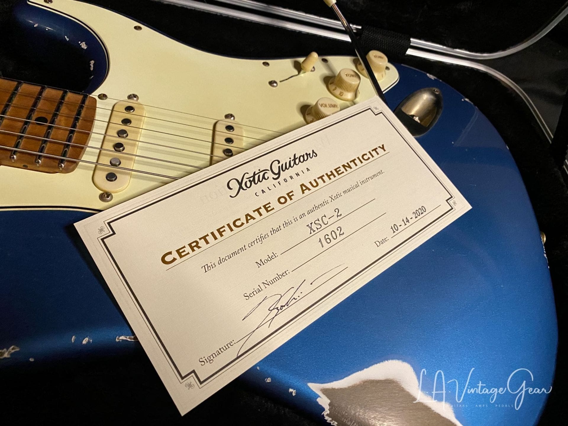 Xotic S-Style Electric Guitar XSC-2 in Lake Placid Blue #1602 - Image 17