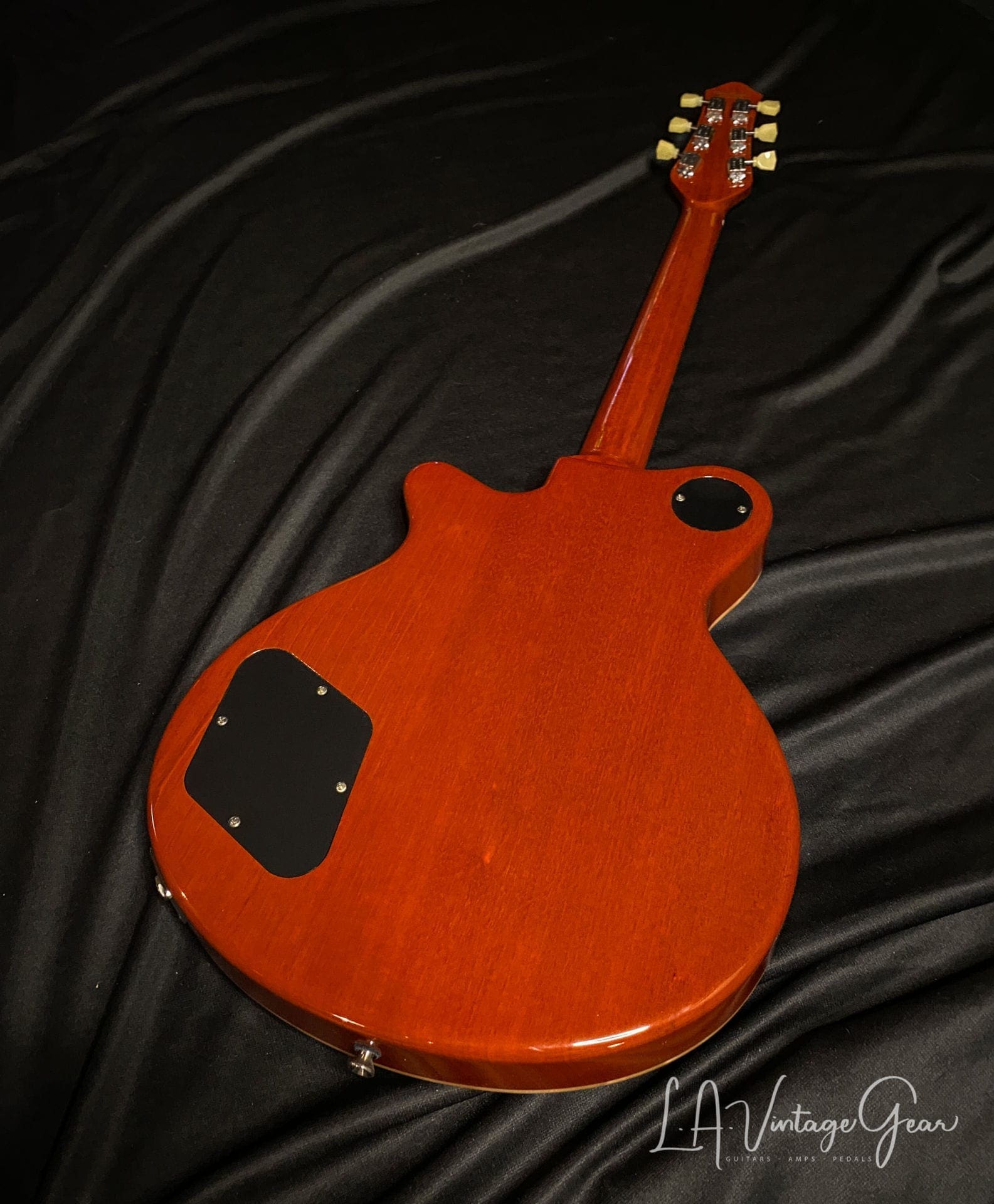 Grosh Set Neck Electric Guitar in a Deep 6120 Orange Finish - Image 7