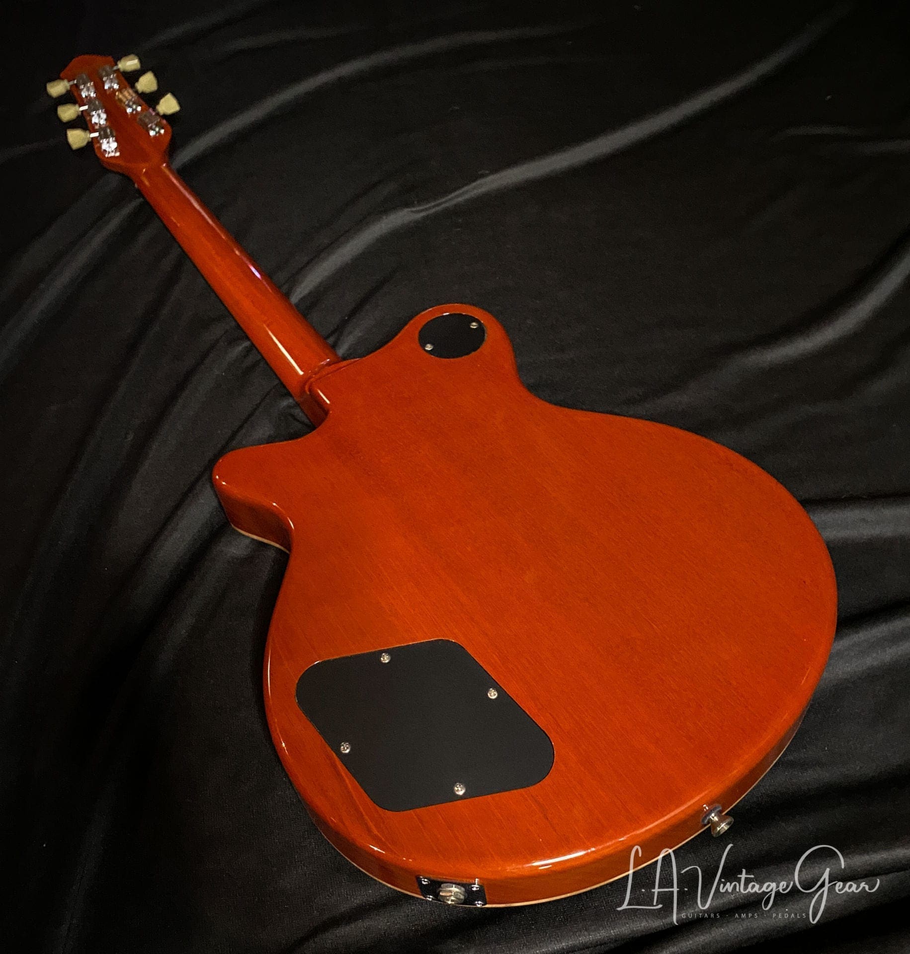 Grosh Set Neck Electric Guitar in a Deep 6120 Orange Finish - Image 9