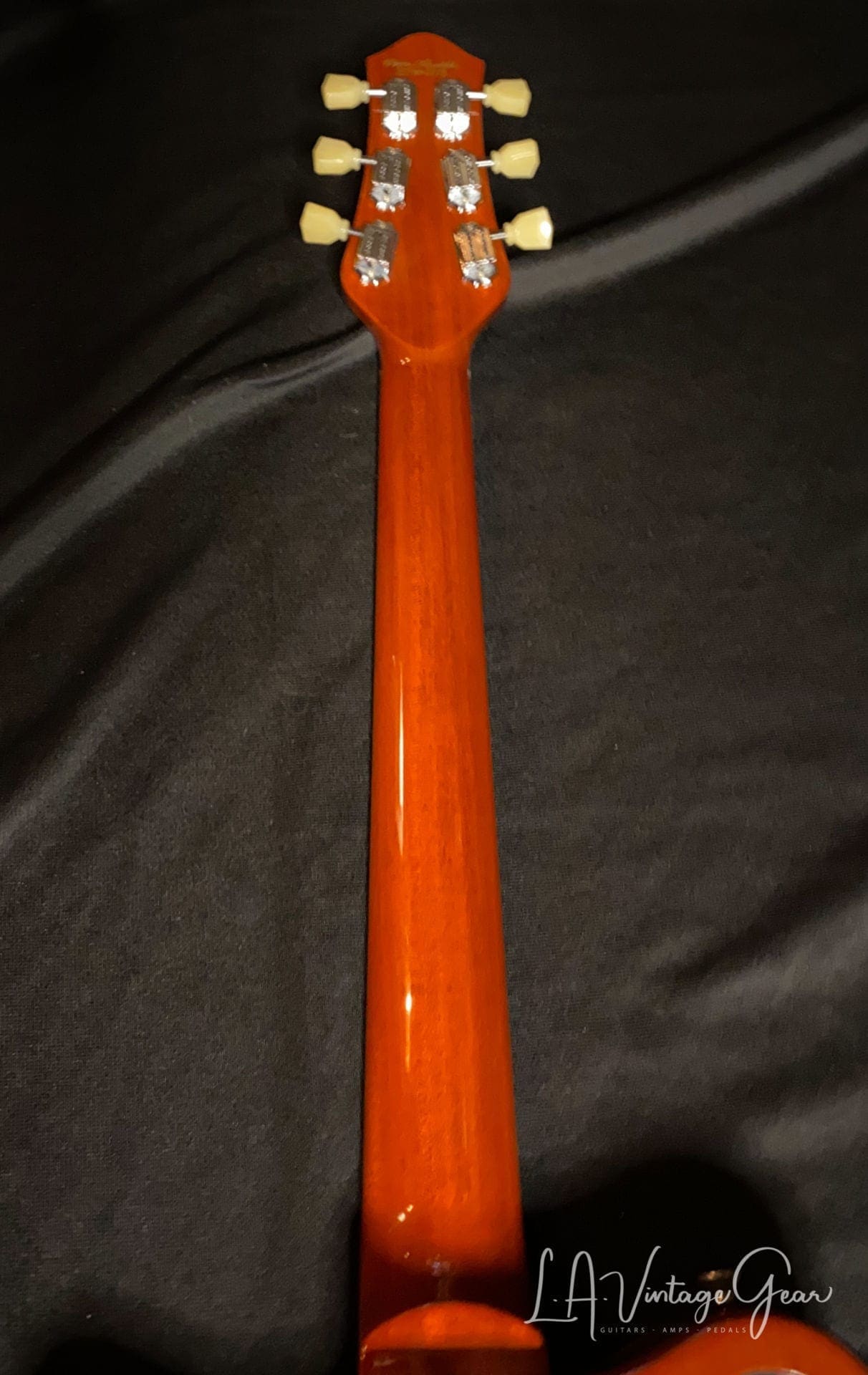 Grosh Set Neck Electric Guitar in a Deep 6120 Orange Finish - Image 10