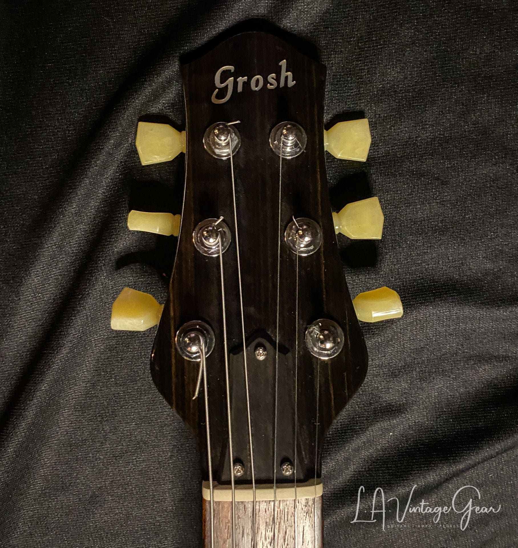 Grosh Set Neck Electric Guitar in a Deep 6120 Orange Finish - Image 12