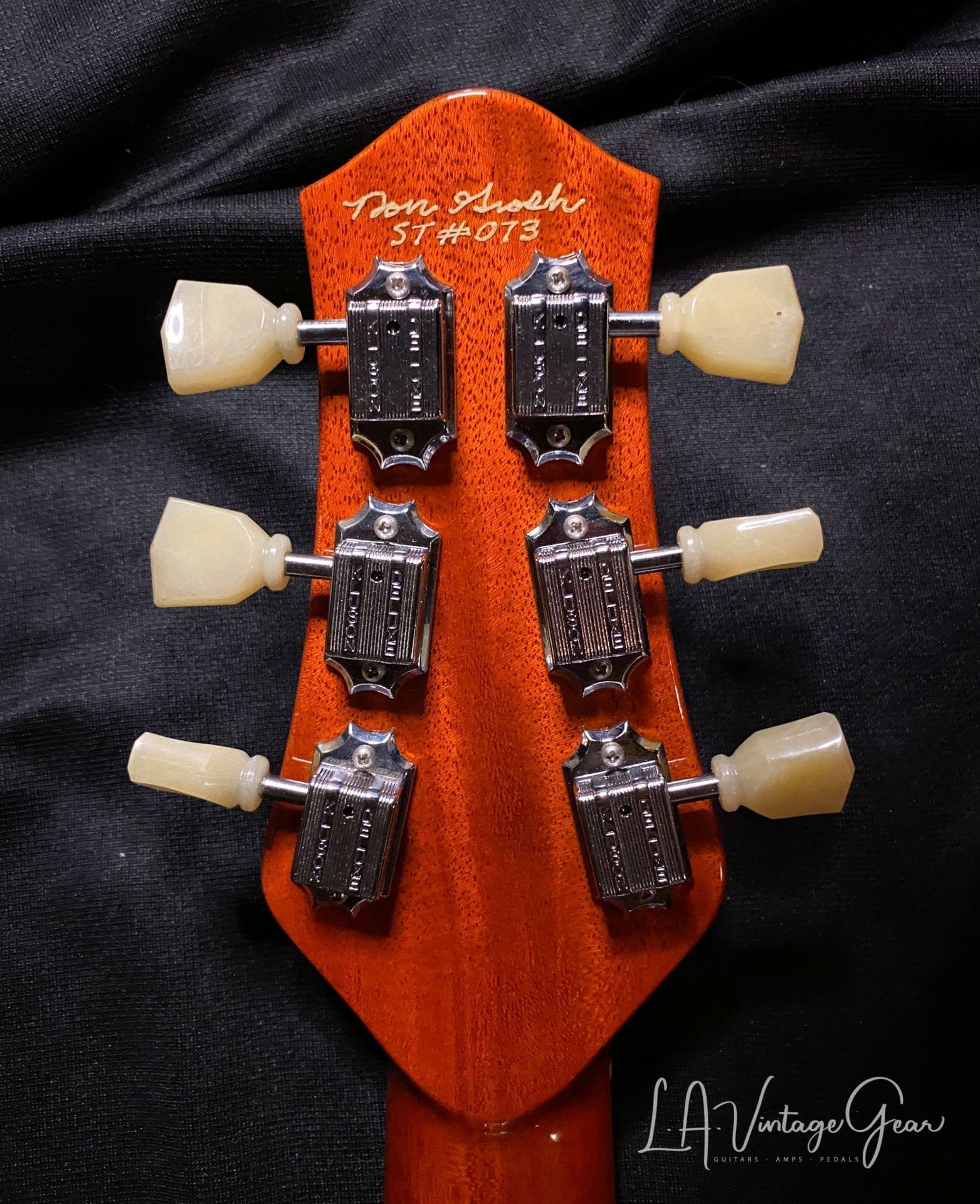 Grosh Set Neck Electric Guitar in a Deep 6120 Orange Finish - Image 13
