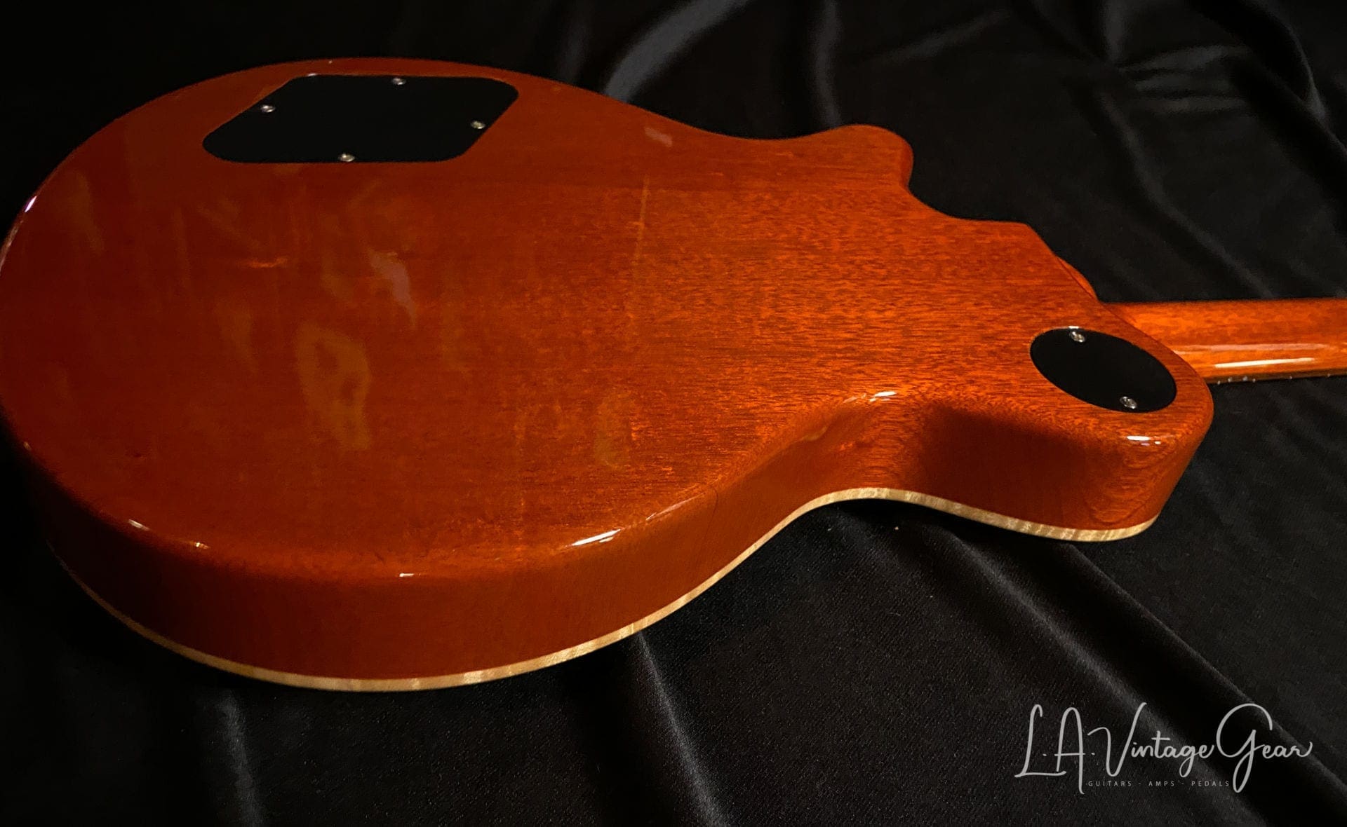 Grosh Set Neck Electric Guitar in a Deep 6120 Orange Finish - Image 14