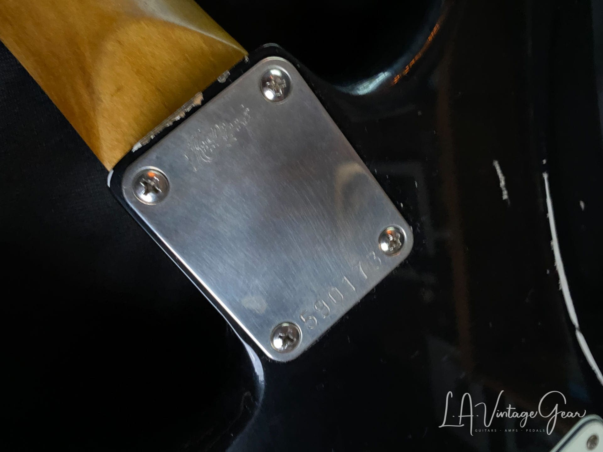 K-Line Springfield '64 S-Style Electric Guitar in Black Nitro - Image 12