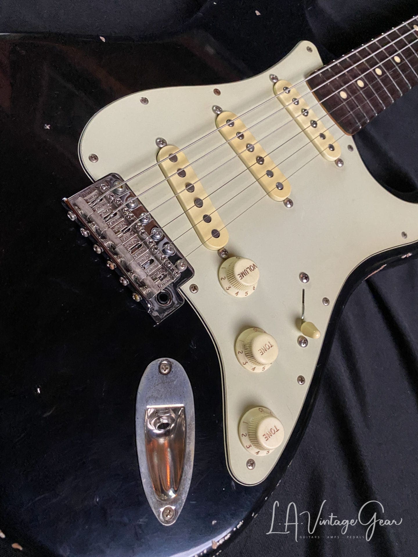 K-Line Springfield '64 S-Style Electric Guitar in Black Nitro - Image 7