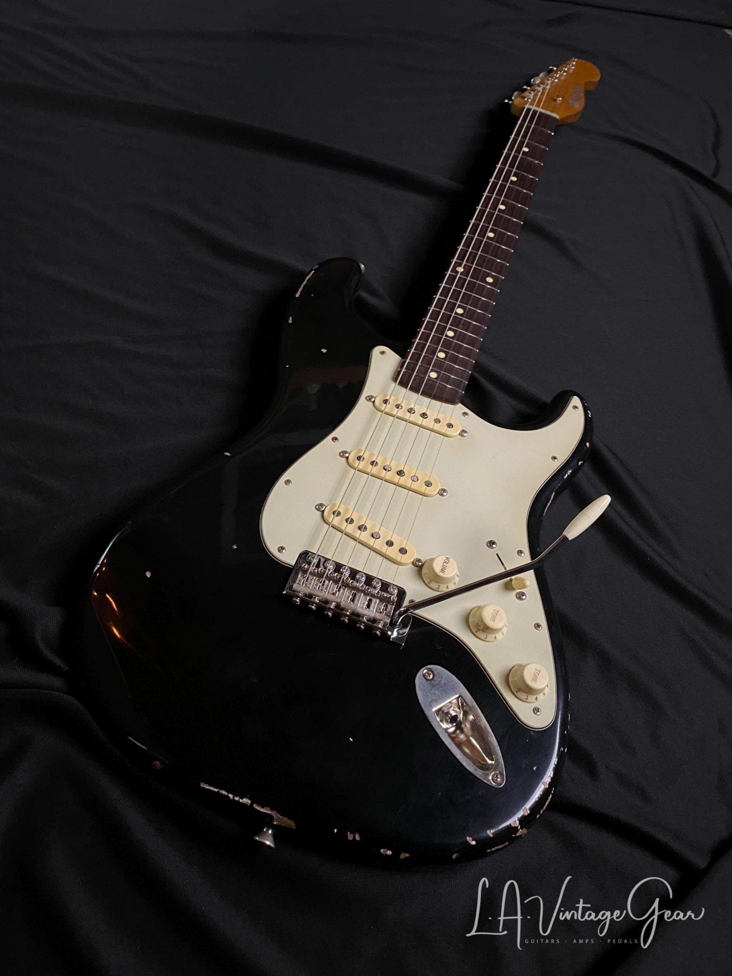 K-Line Springfield '64 S-Style Electric Guitar in Black Nitro