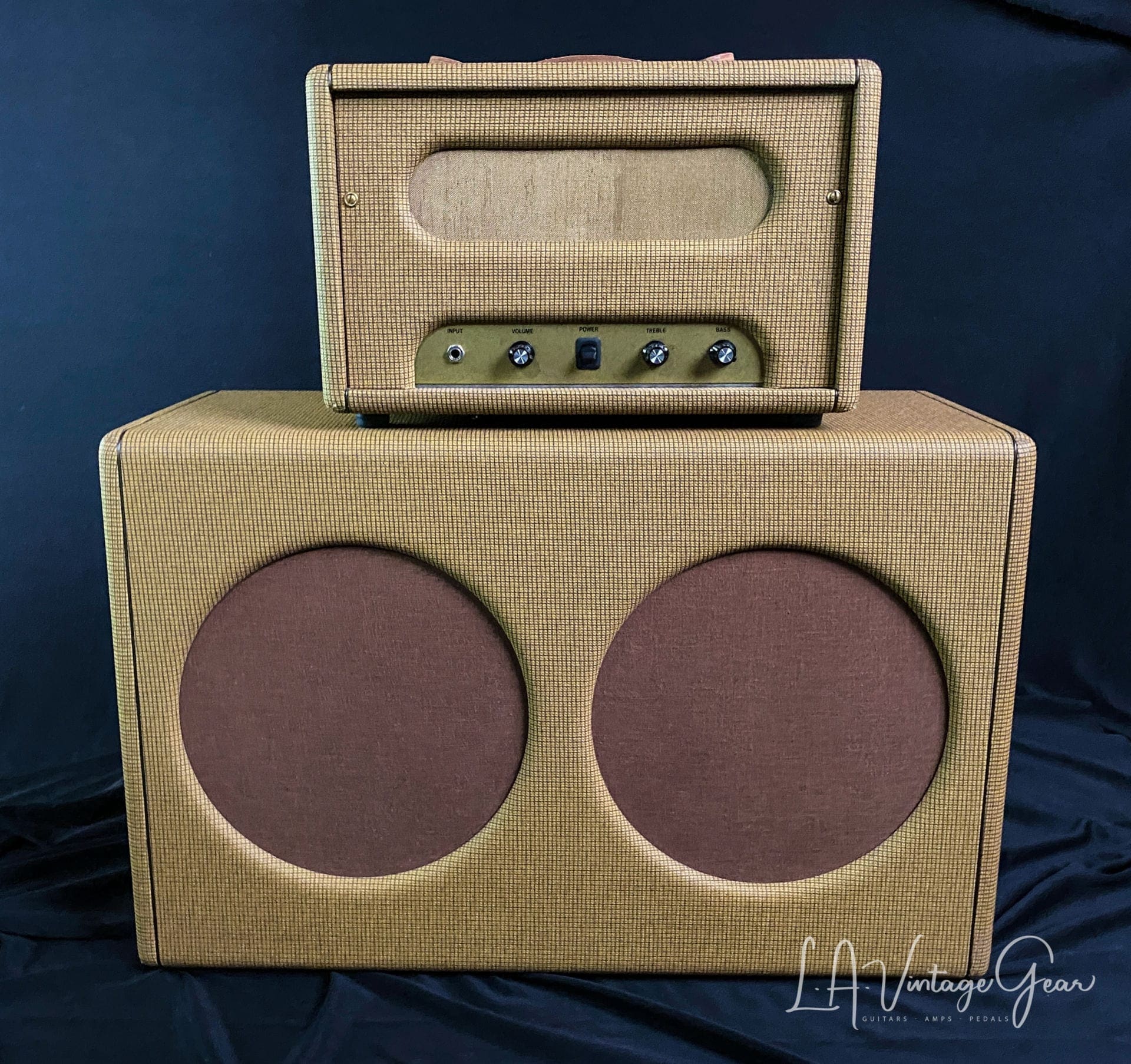 Kerry Wright Custom 2 x 12 Cab & Head with 6L6 Chassis - 'Brown Stripe Stack' with Fane Speakers