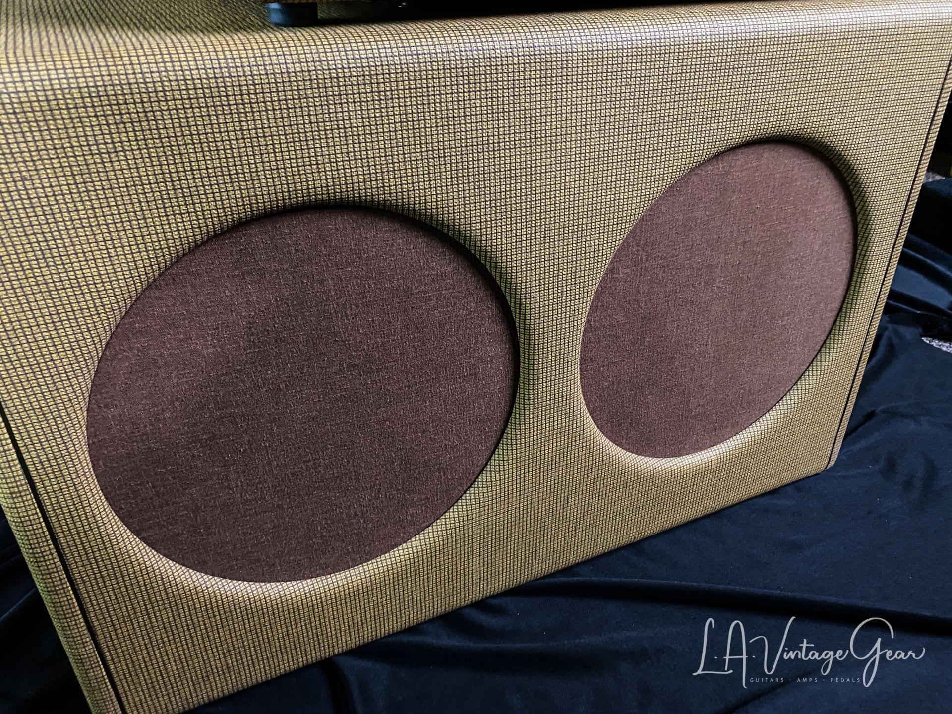 Kerry Wright Custom 2 x 12 Cab & Head with 6L6 Chassis - 'Brown Stripe Stack' with Fane Speakers - Image 5
