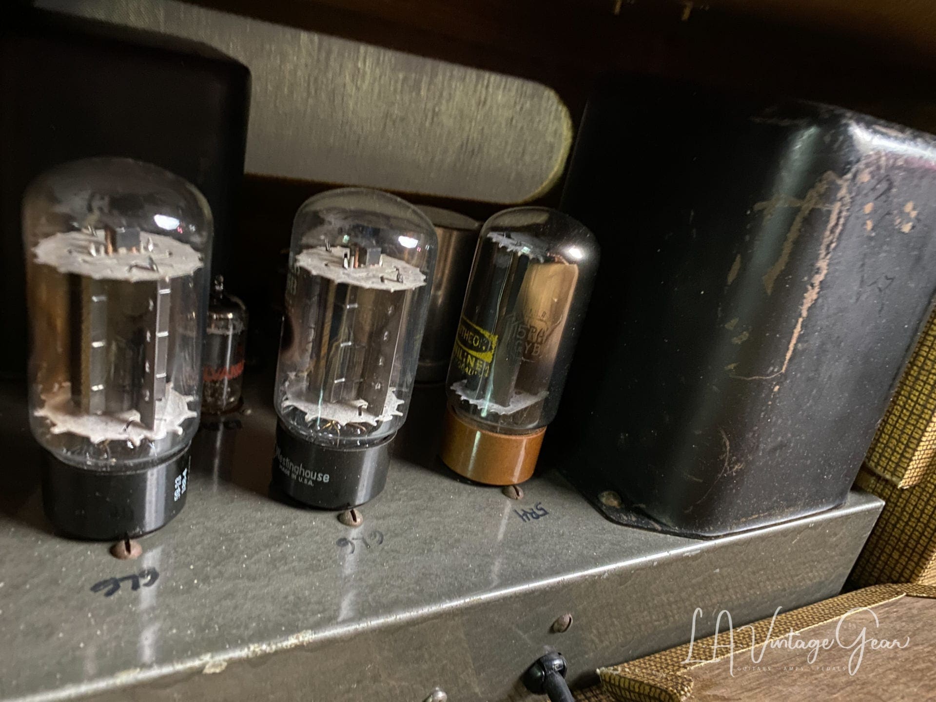 Kerry Wright Custom 2 x 12 Cab & Head with 6L6 Chassis - 'Brown Stripe Stack' with Fane Speakers - Image 12