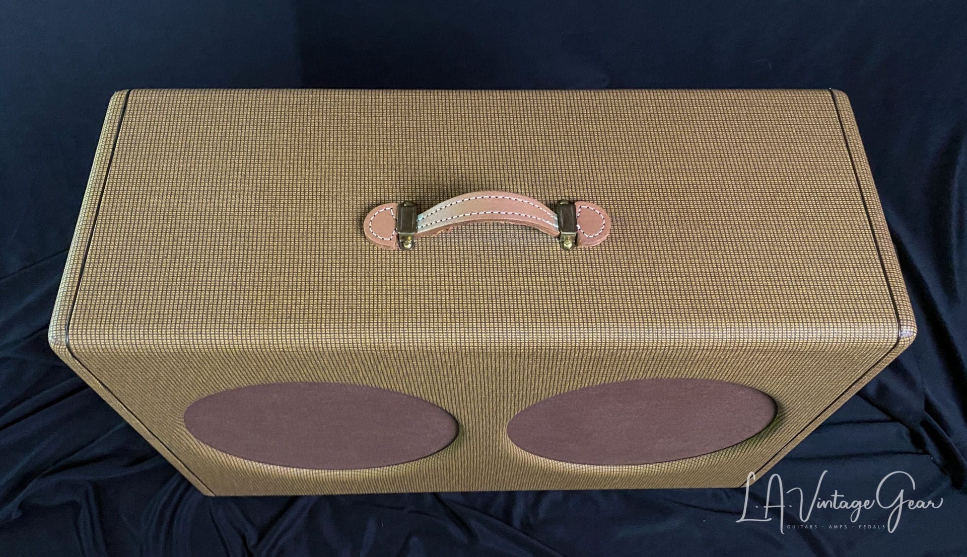 Kerry Wright Custom 2 x 12 Cab & Head with 6L6 Chassis - 'Brown Stripe Stack' with Fane Speakers - Image 8