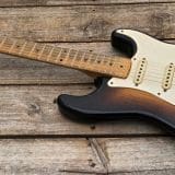 Danocaster 2 Tone Double Cut – V Neck & Arcane Pickups