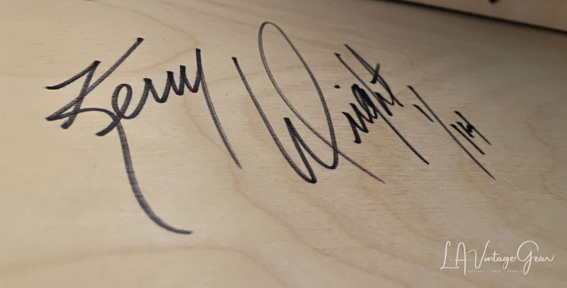 Kerry Wright 2 x 12 Offset Guitar Cabinet - ASW Alnico Elegante Speakers & Diamond Grill -Signed! - Image 8