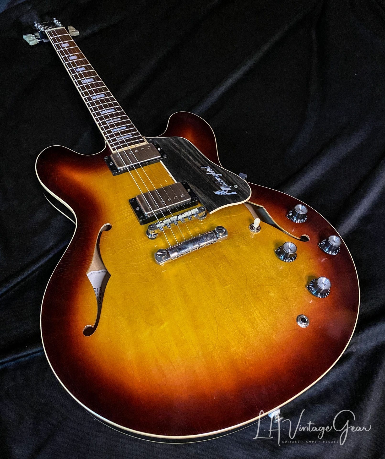 Josh Williams Mockingbird Electric Guitar -3 Tone Sunburst Finish with Small Block Inlays - JWGM128 - Image 4