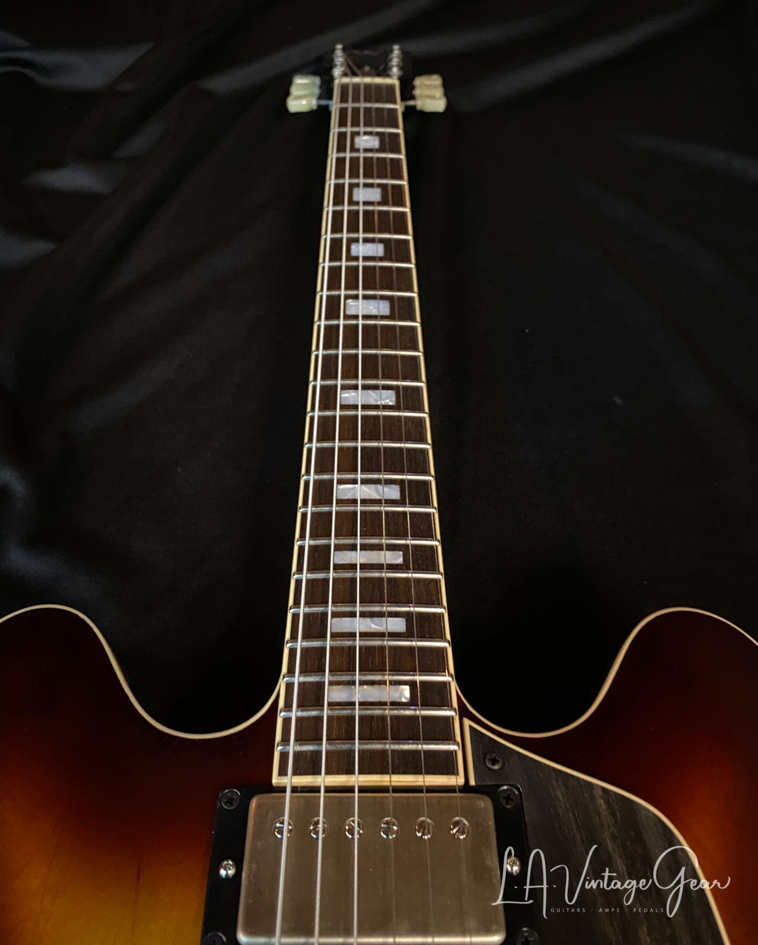 Josh Williams Mockingbird Electric Guitar -3 Tone Sunburst Finish with Small Block Inlays - JWGM128 - Image 14