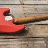 Danocaster P-Style Electric Bass in  Faded Fiesta Red