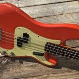 Danocaster P-Style Electric Bass in  Faded Fiesta Red
