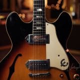 Epiphone Vintage 1965 Casino Electric Guitar – Dark Sunburst Finish – Owners Personal Beatle Guitar