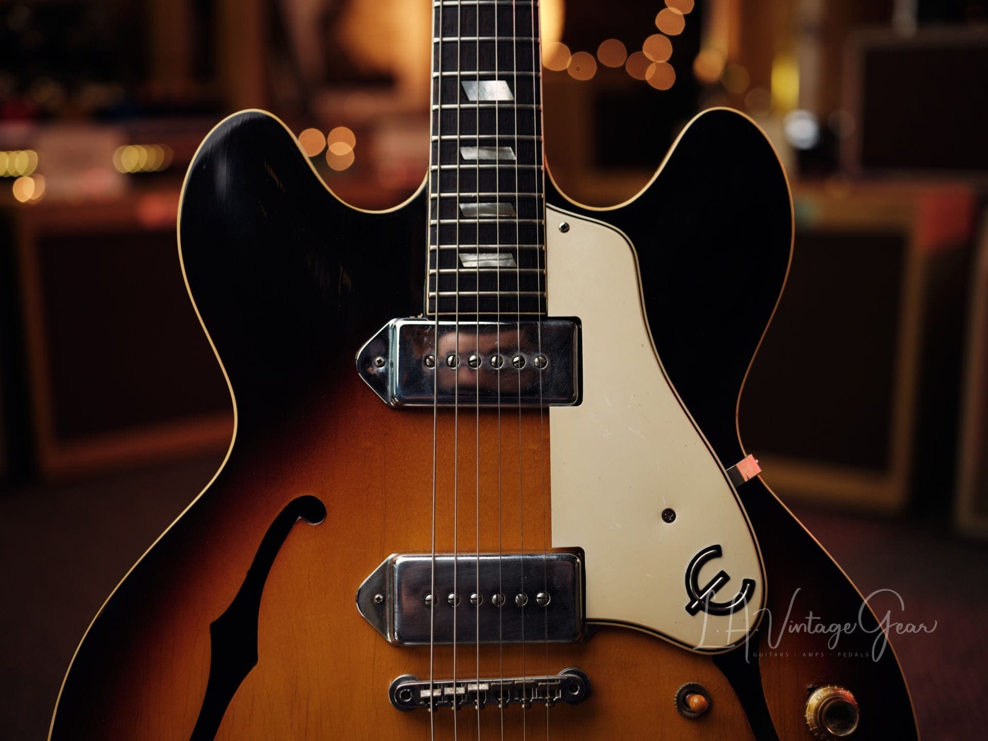 Epiphone Vintage 1965 Casino Electric Guitar - Dark Sunburst Finish - Owners Personal Beatle Guitar - Image 3