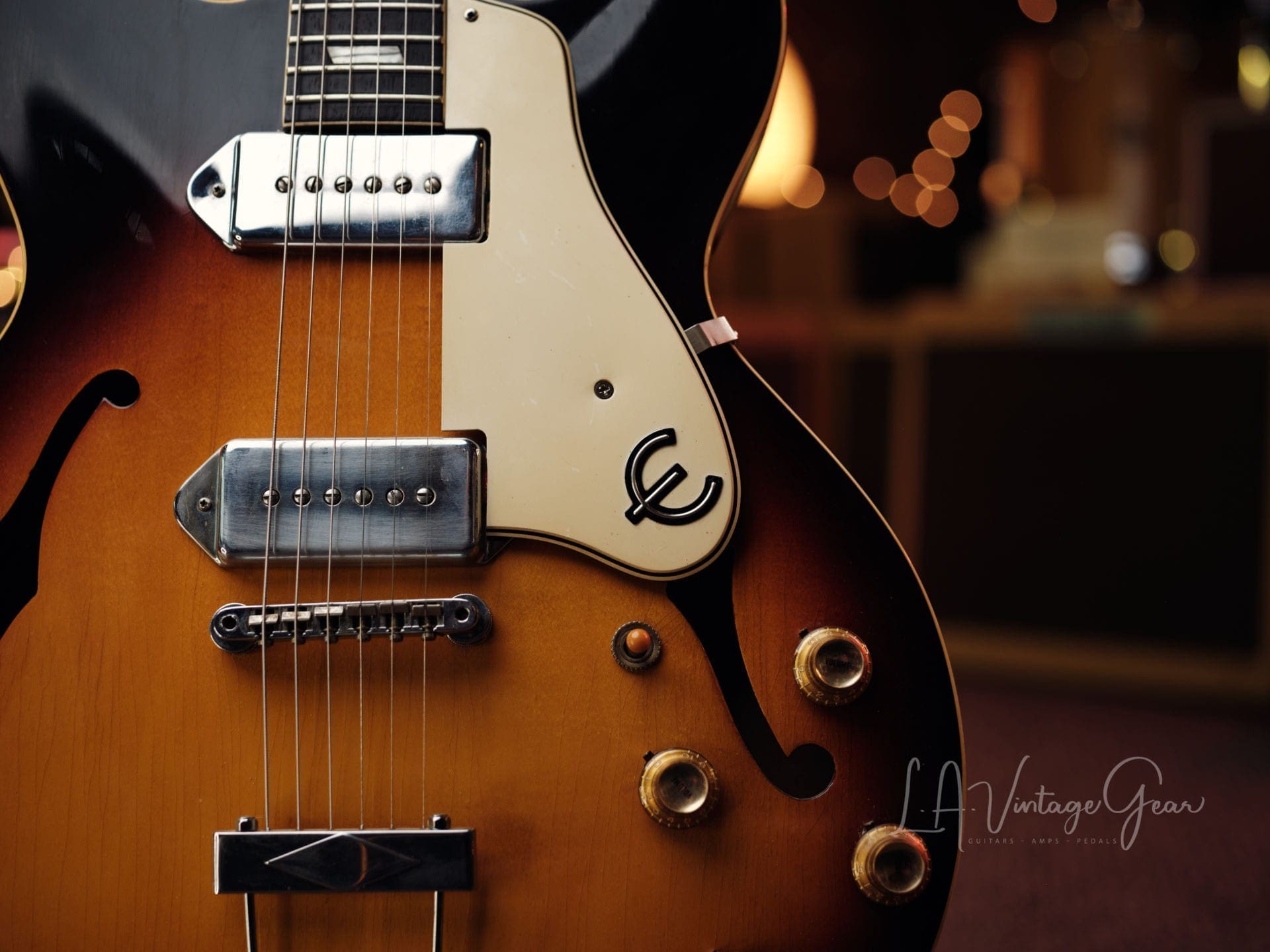 Epiphone Vintage 1965 Casino Electric Guitar - Dark Sunburst Finish - Owners Personal Beatle Guitar - Image 6