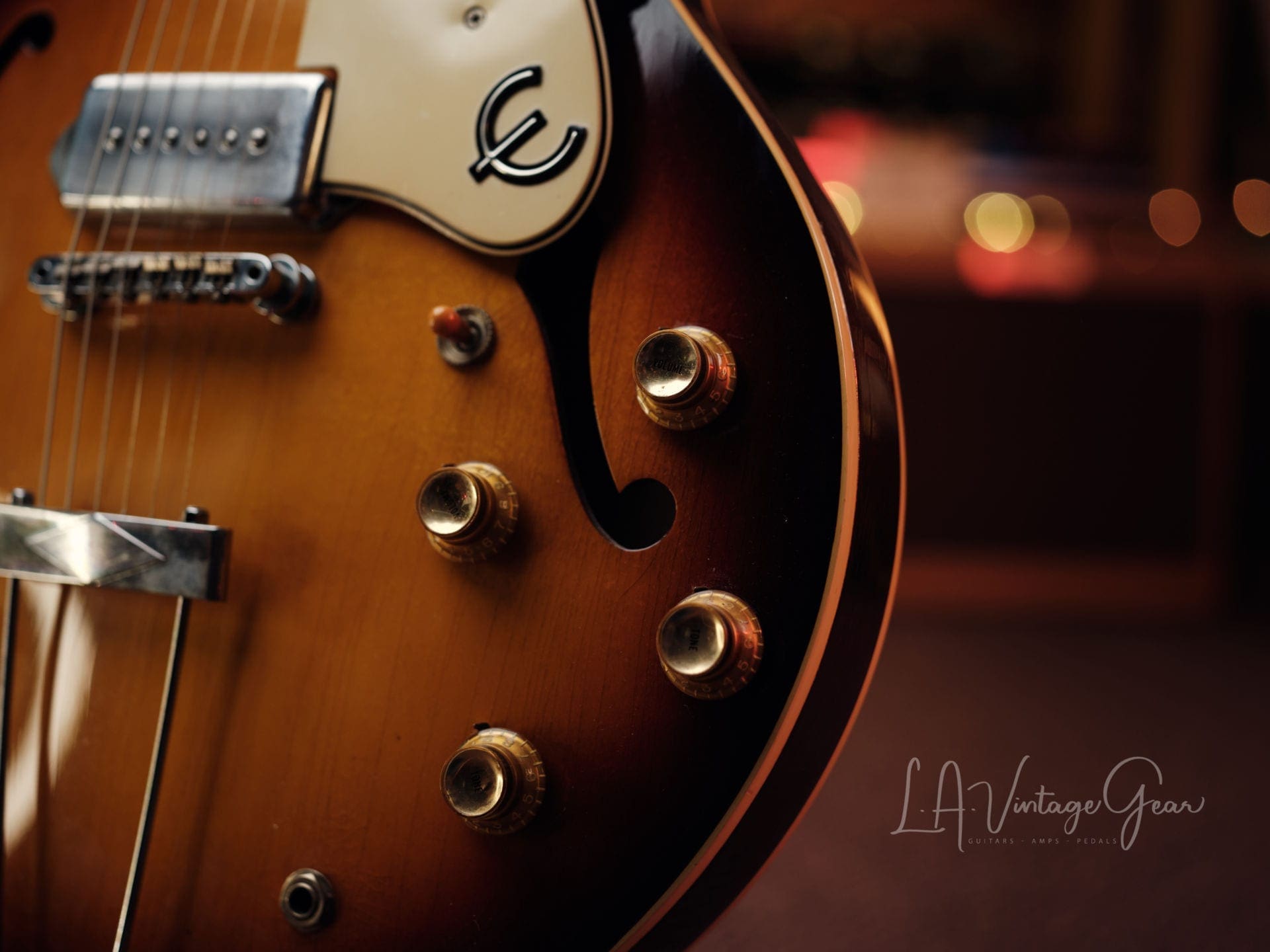 Epiphone Vintage 1965 Casino Electric Guitar - Dark Sunburst Finish - Owners Personal Beatle Guitar - Image 7