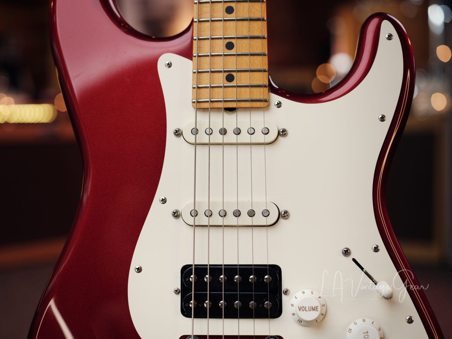 Tyler S-Style "Hot Poop" Electric Guitar in Candy Apple Red - Signed by Mike Landau - Image 3