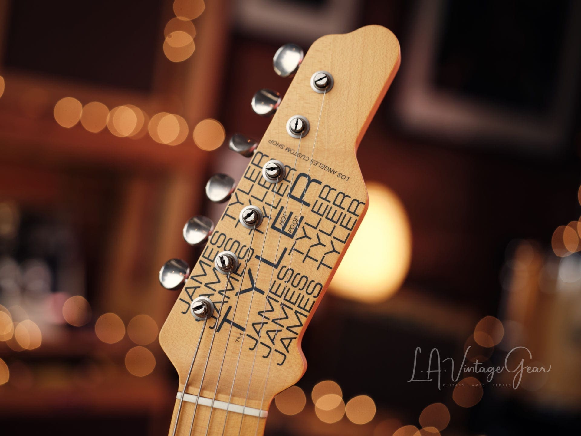 Tyler S-Style "Hot Poop" Electric Guitar in Candy Apple Red - Signed by Mike Landau - Image 8
