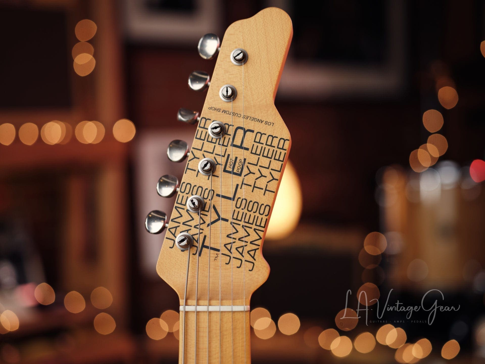 Tyler S-Style "Hot Poop" Electric Guitar in Candy Apple Red - Signed by Mike Landau - Image 9