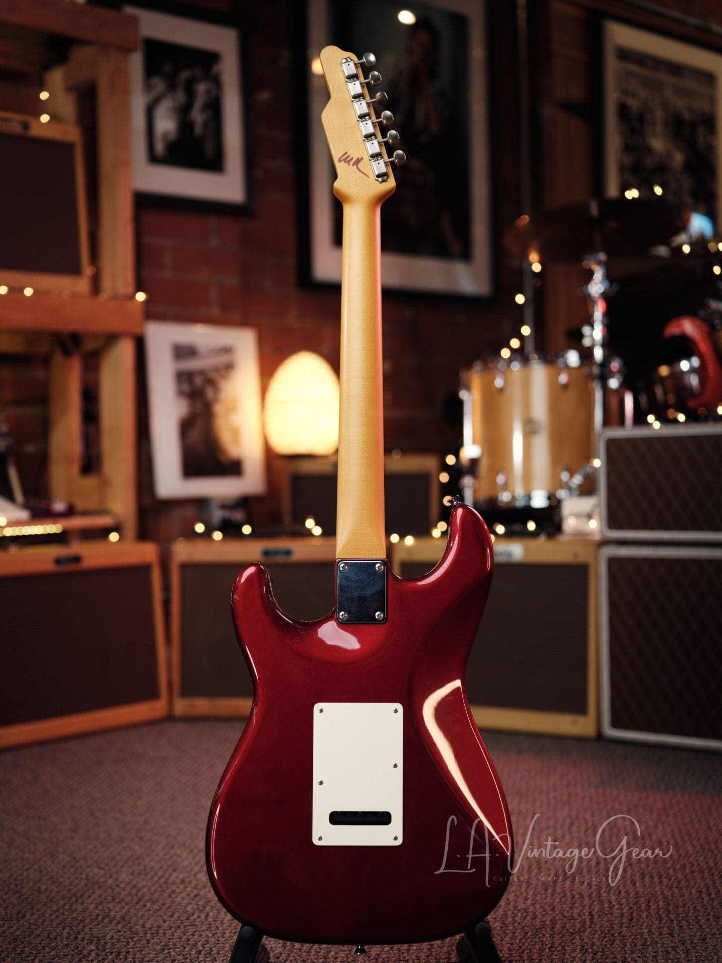 Tyler S-Style "Hot Poop" Electric Guitar in Candy Apple Red - Signed by Mike Landau - Image 5
