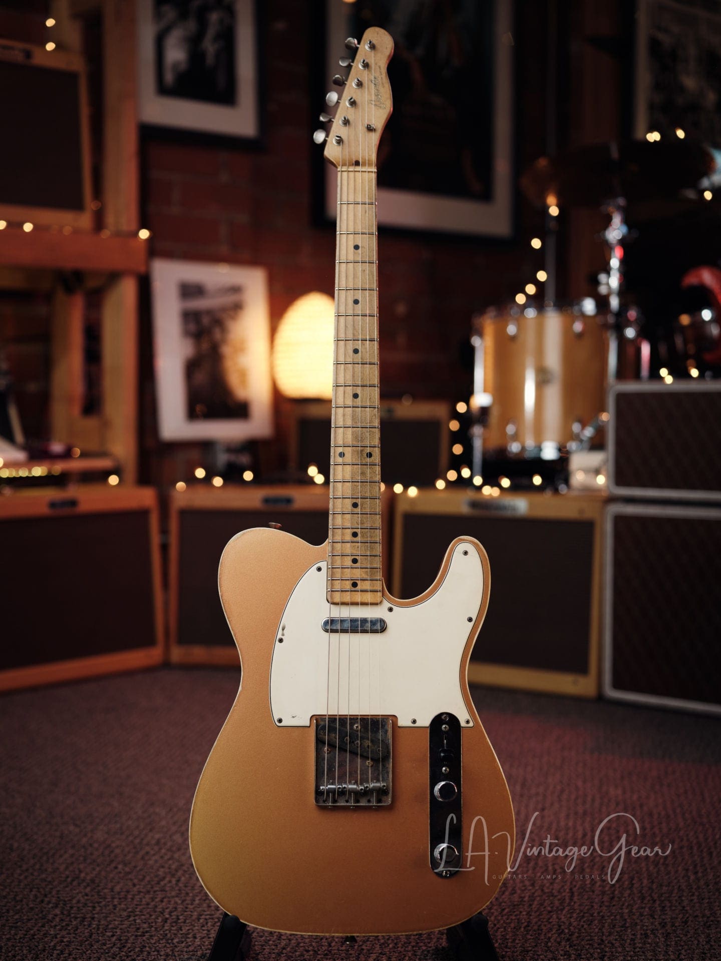 Danocaster Double Bound Single Cut Electric Guitar - in a Faded Out Candy Apple Finish!