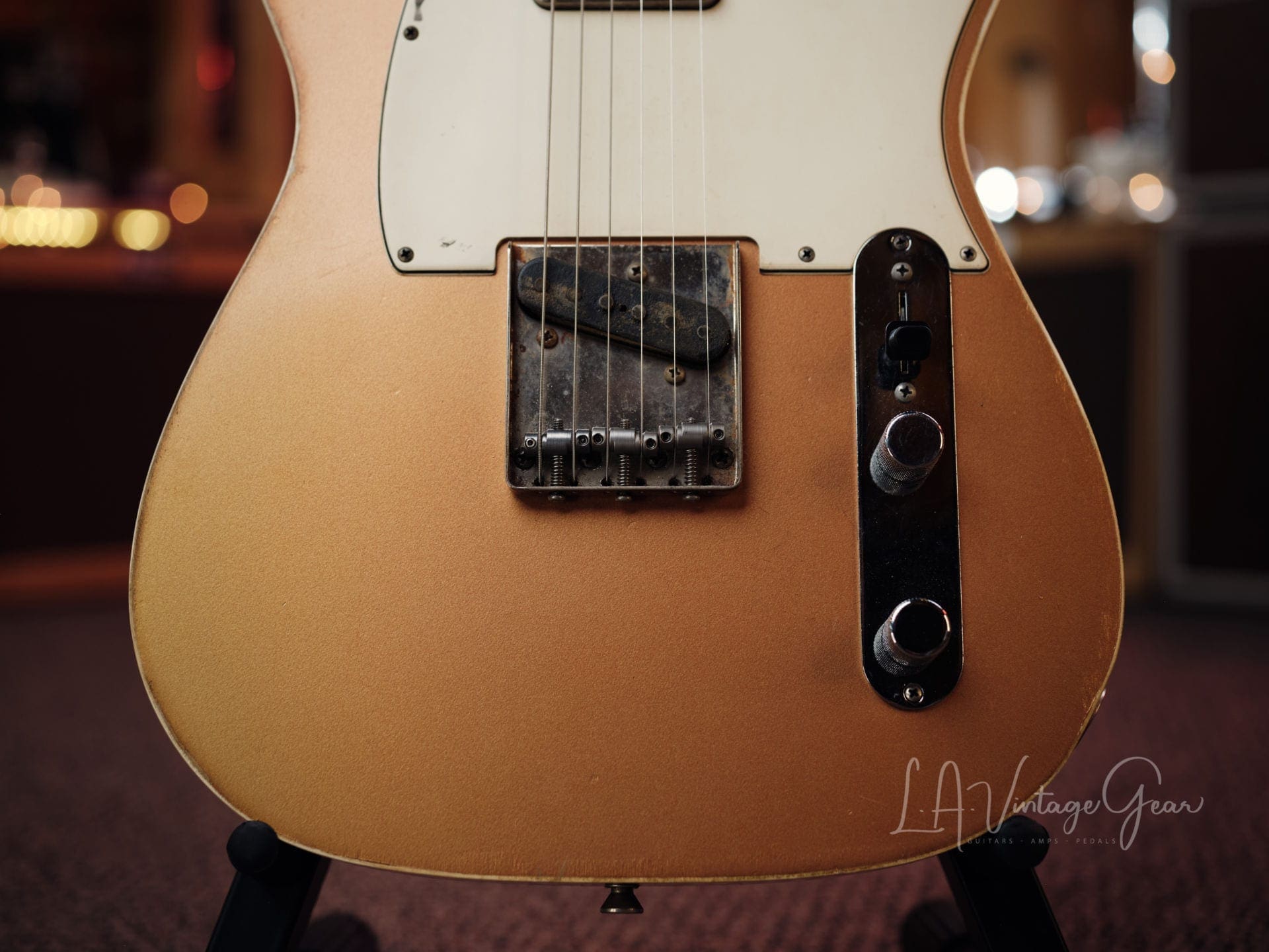 Danocaster Double Bound Single Cut Electric Guitar - in a Faded Out Candy Apple Finish! - Image 3