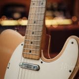Danocaster Double Bound Single Cut Electric Guitar – in a Faded Out Candy Apple Finish!
