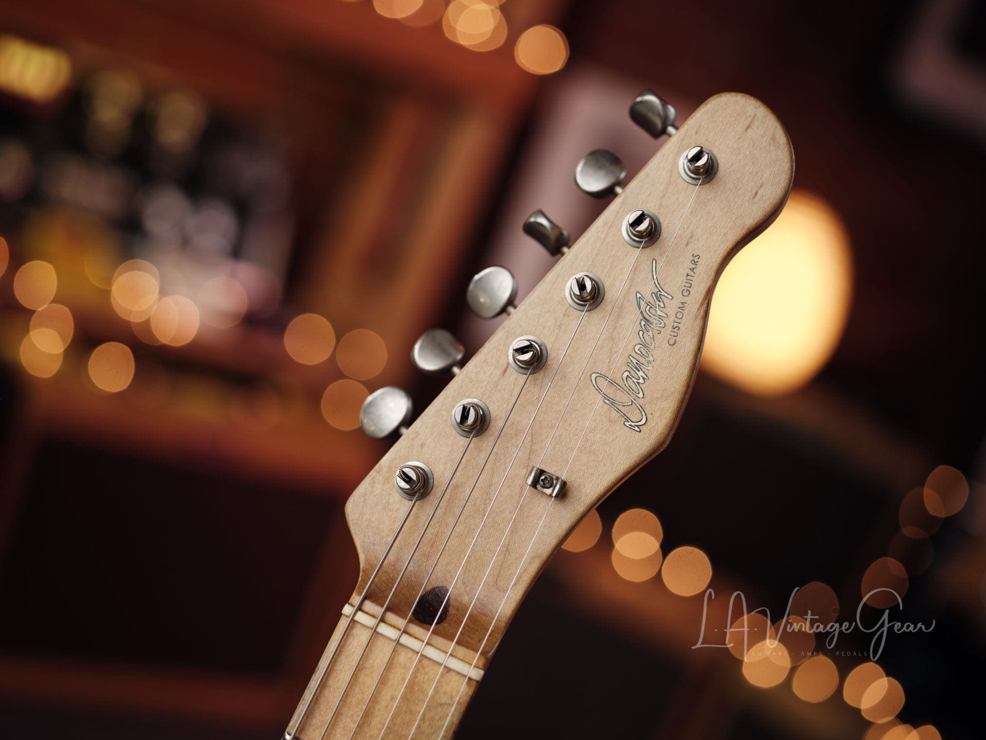 Danocaster Double Bound Single Cut Electric Guitar - in a Faded Out Candy Apple Finish! - Image 9